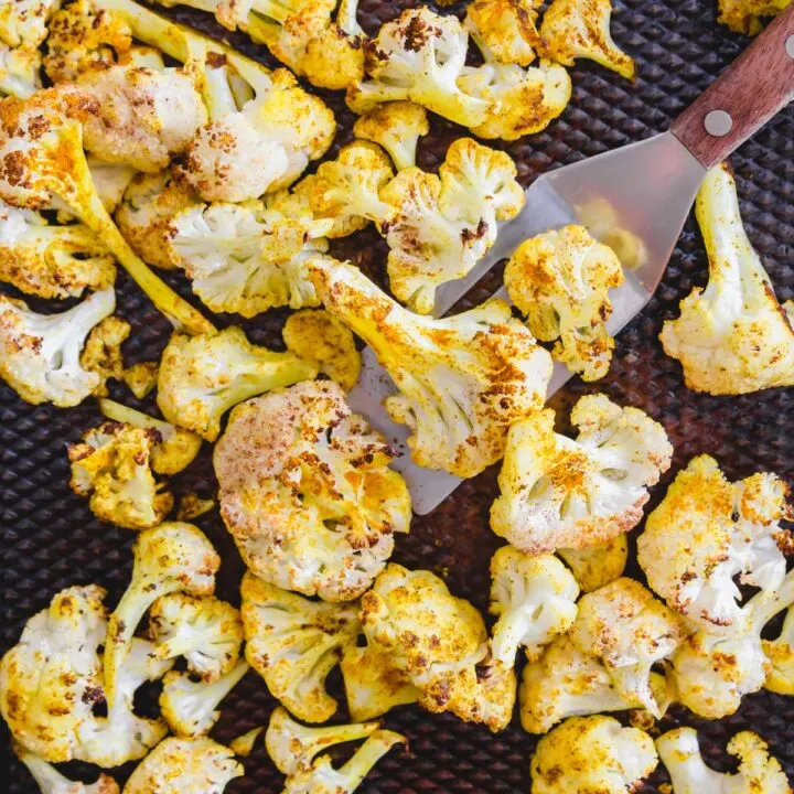 turmeric cinnamon roasted cauliflower