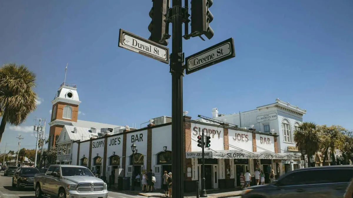 Duval and Greene Street in Key West, FL.